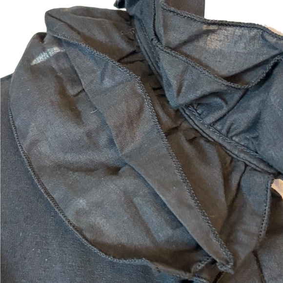São Paulo Black Stretch Ruffle Top - Picture 3 of 6
